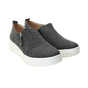 SOUL Naturalizer Turner Charcoal Gray Faux Leather Sneakers